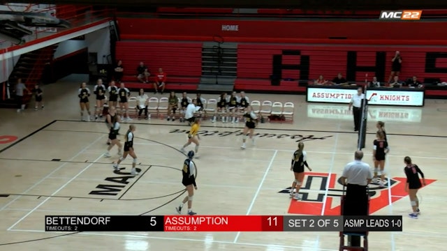 IA High School Volleyball: Bettendorf vs Davenport Assumption