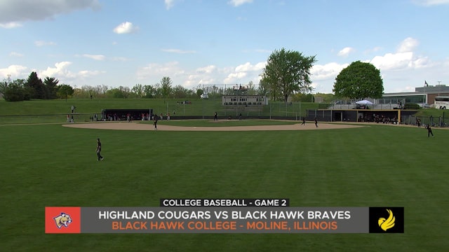 NJCAA Baseball: Highland CC vs. Black Hawk College GM 2