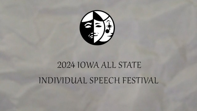 IHSSA Individual All-state Speech Festival Part 2 2024