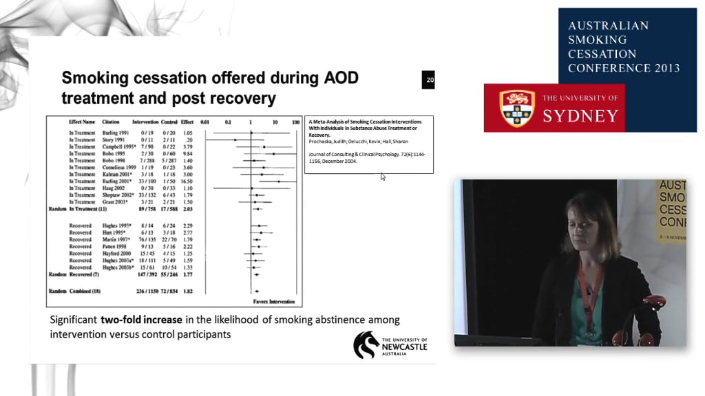 Can we address tobacco use in people with alcohol and other drug problems Assoc Prof Billie Bonevski