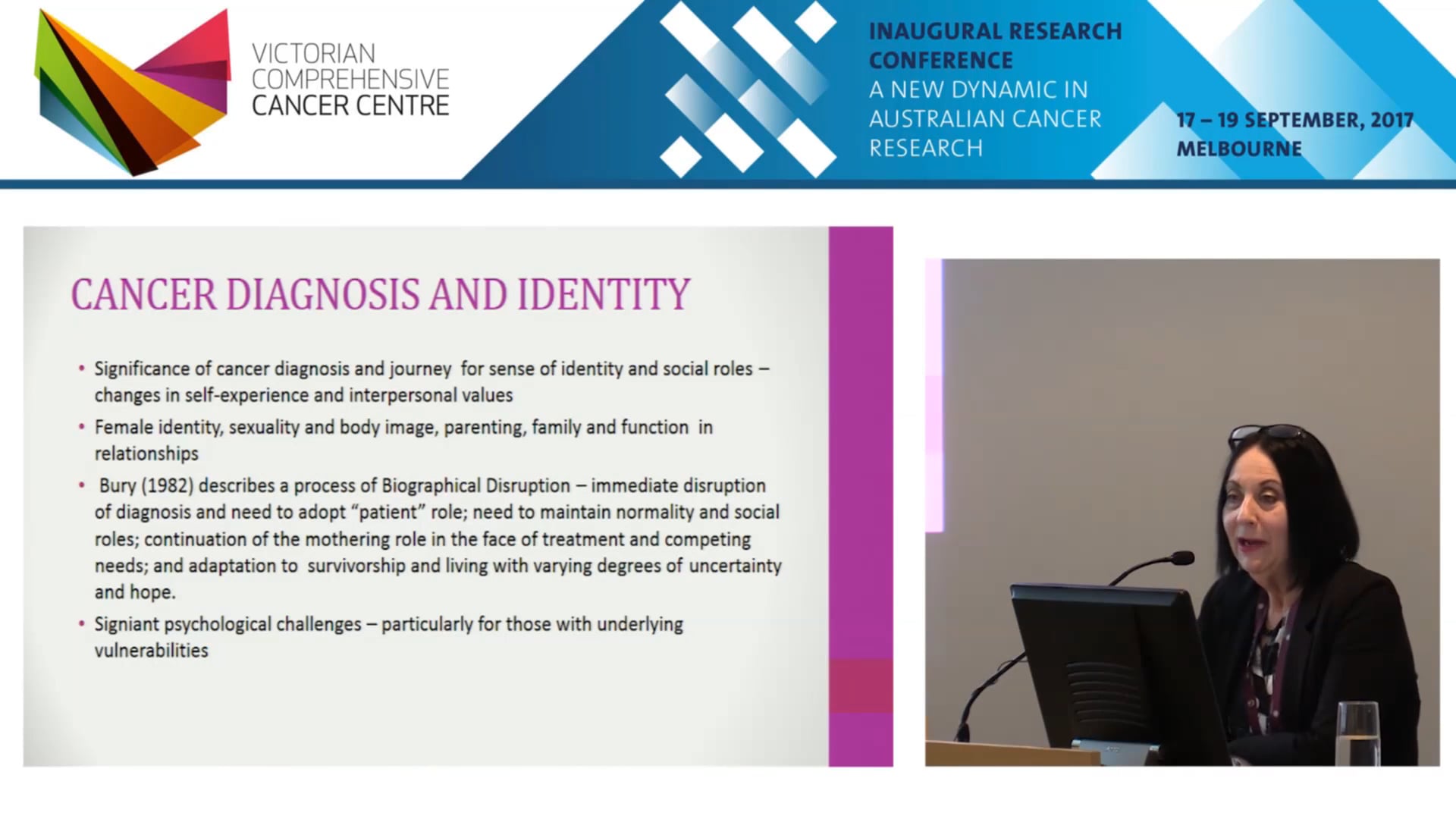 Mental health of women with cancer – trauma, identity and maternity - Louise Newman