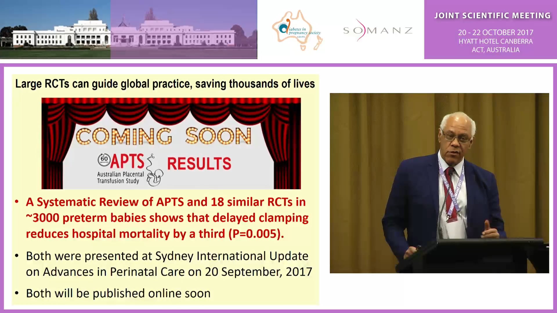 Introduction to the NHMRC Lactoferrin Evaluation  in Anaemia of Pregnancy (LEAP1) Trial - Prof William Tarnow-Mordi