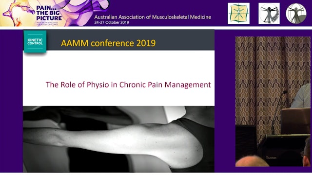 Role of physio in chronic pain management Mark Comerford