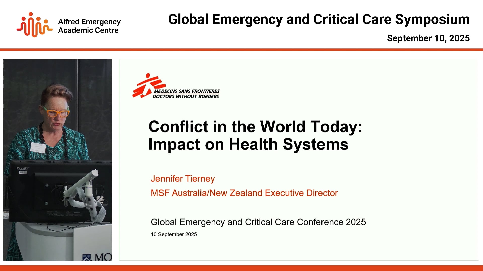 Conflict in the world today impact on health systems Jennifer Tierney