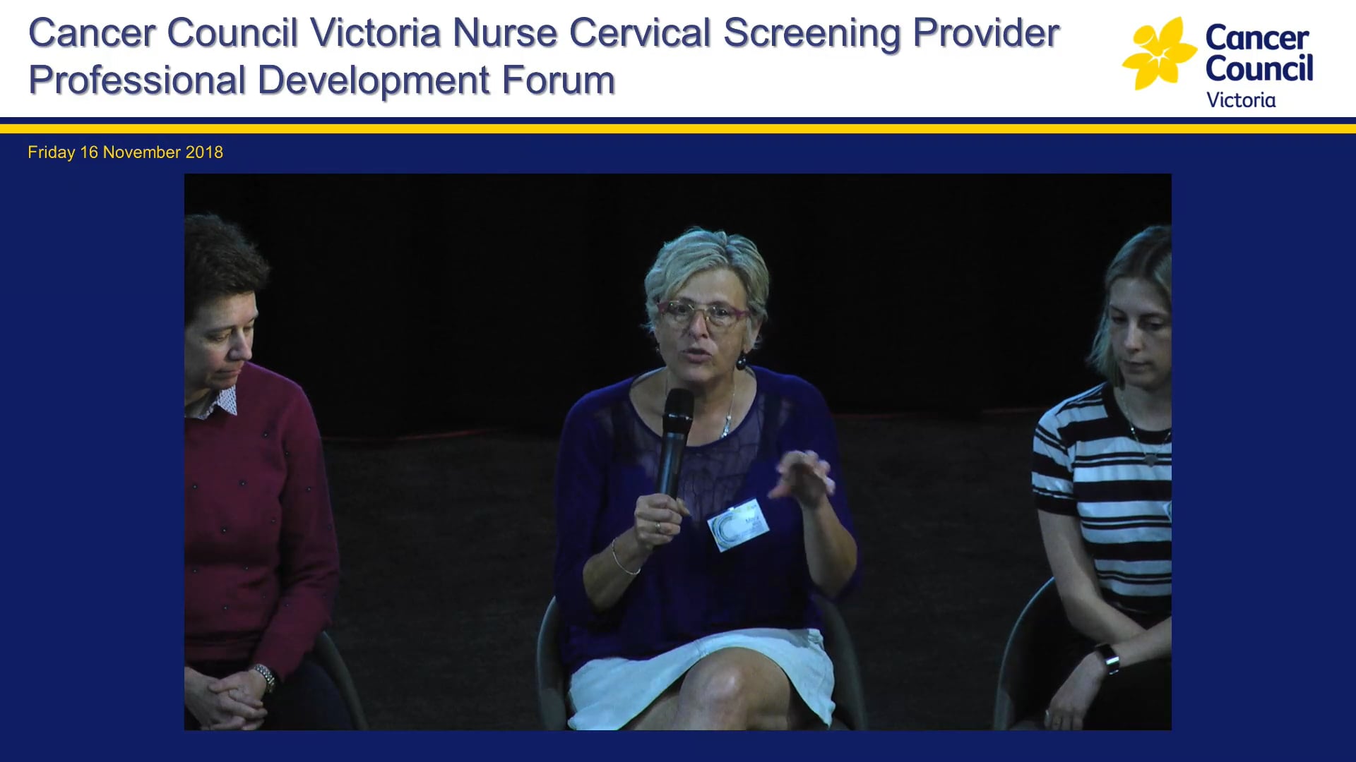 Q and A Panel Judy Slape, Mary Mass, Ruth McNair