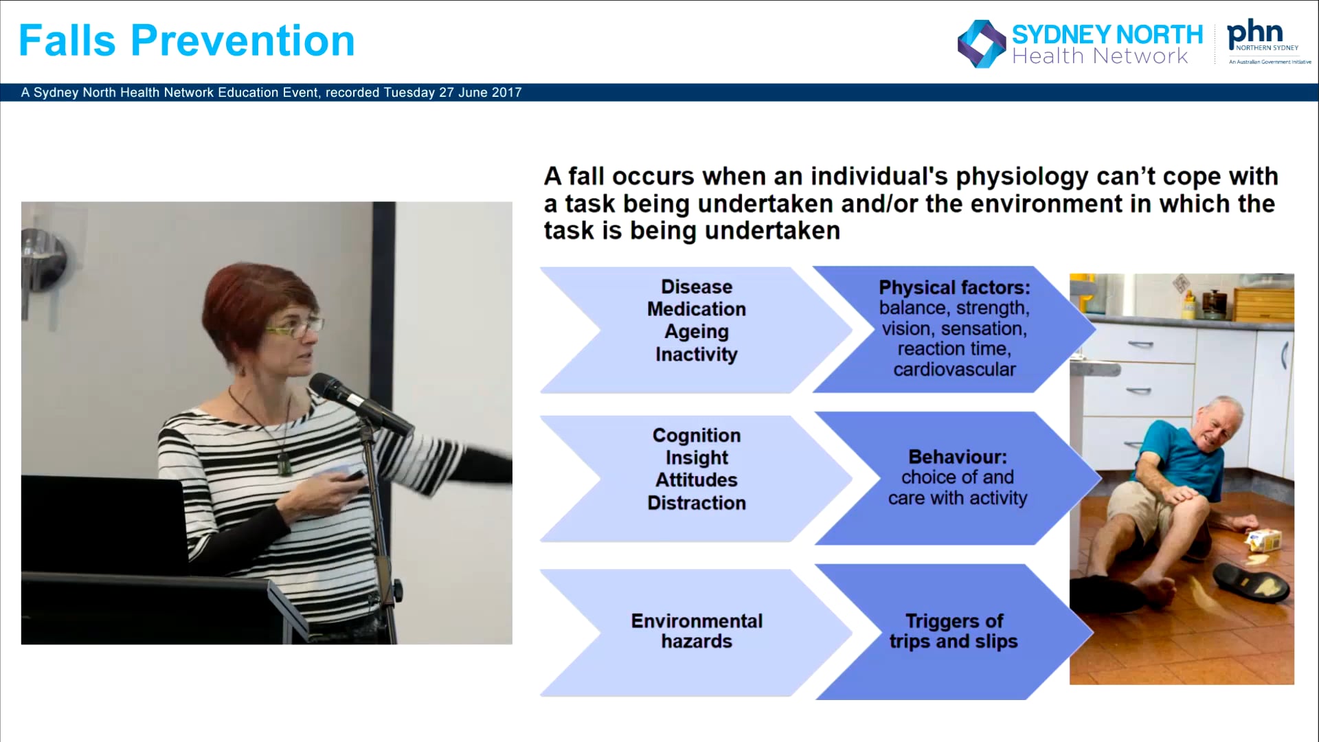 Exercise to prevent falls in older age Assoc Prof Anne Tiedmann