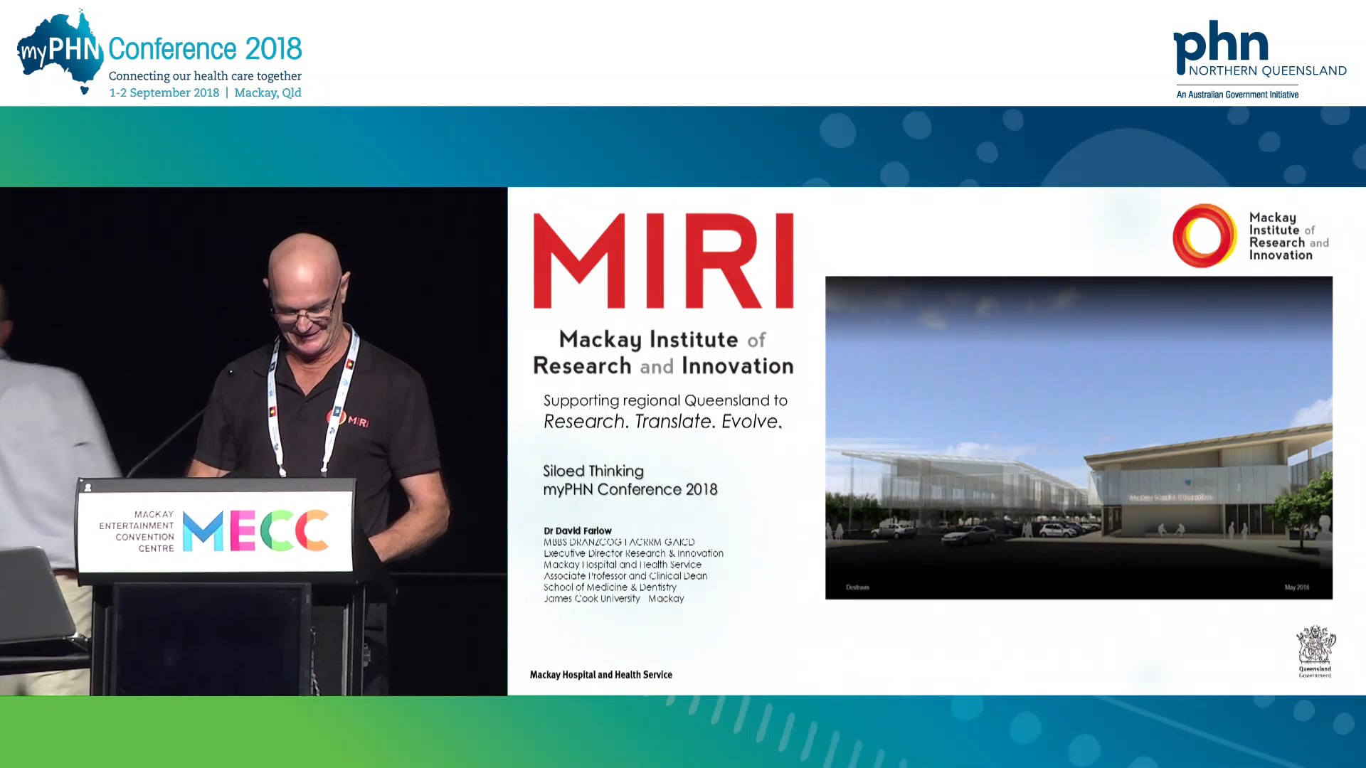 Research and innovation challenging the siloed thinking in Australian healthcare Dr David Farlow Executive Director Research & Innovation and Associate Professor, MHHS
