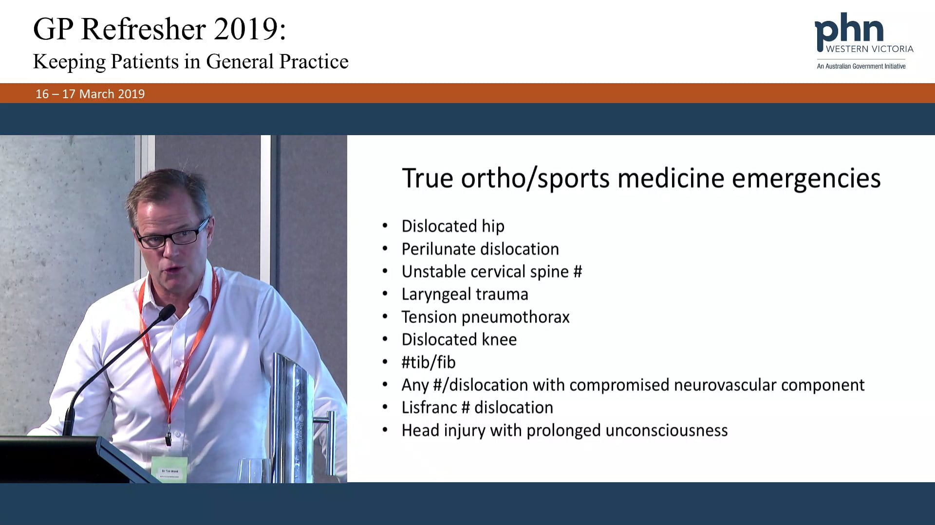 Orthopaedic & Sporting Emergencies Dr Timothy Wood