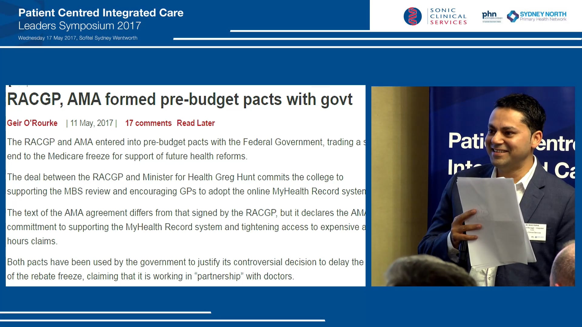 Health Care Homes – Panacea or Placebo Dr Amit Vohra