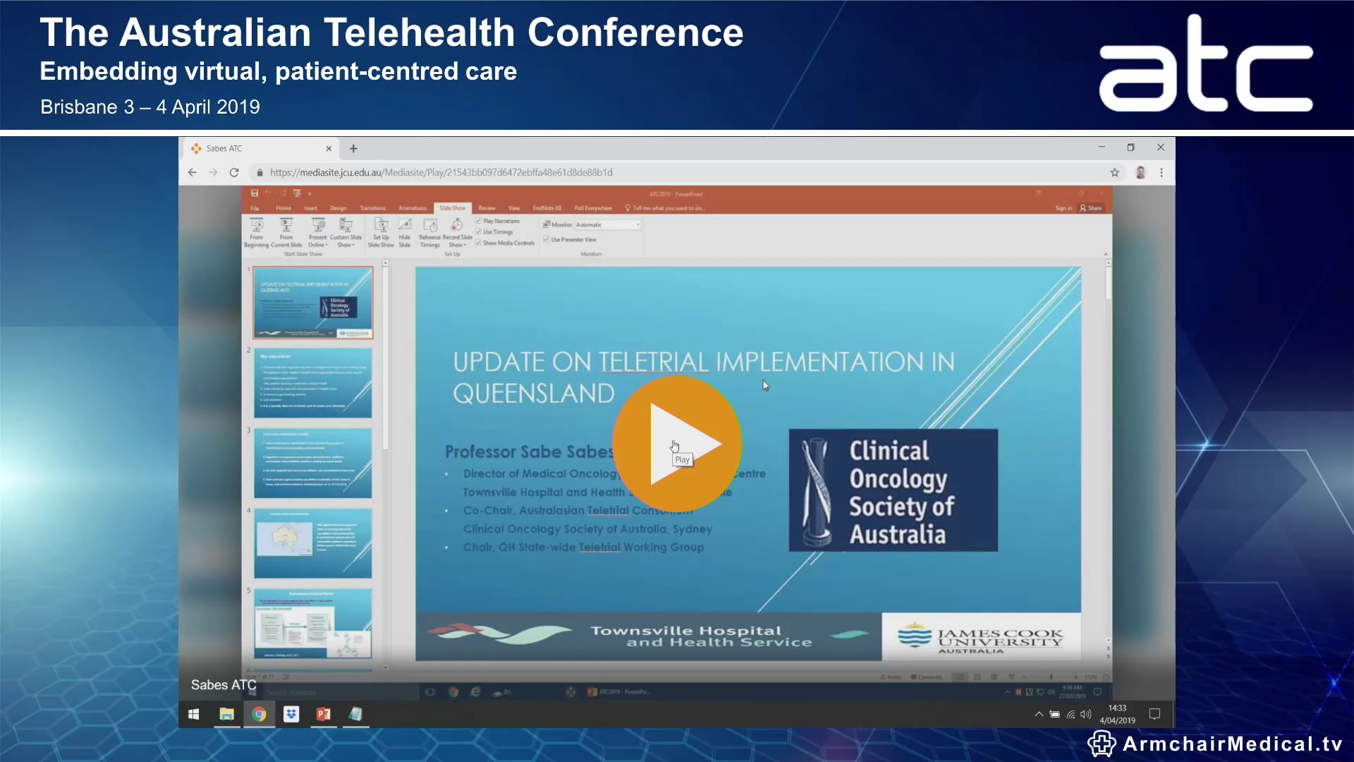 Delivering new medical oncology tele-trials in Queensland Dr Sabe Sabesan Statewide Teletrial Working Group, Cancer Clinical Network, Queensland Health