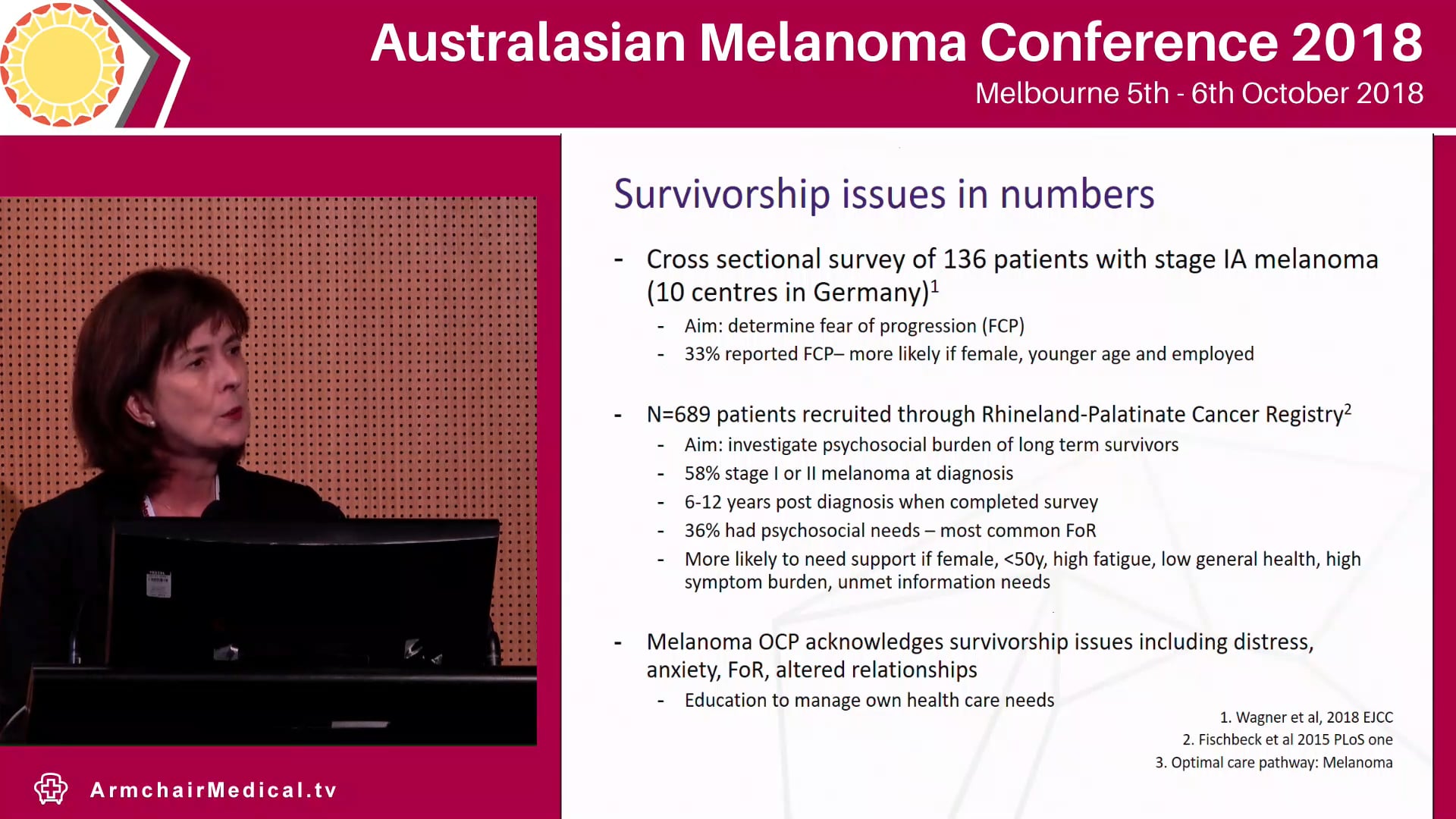 Survivorship issues faced by patients with early stage melanoma Donna Milne