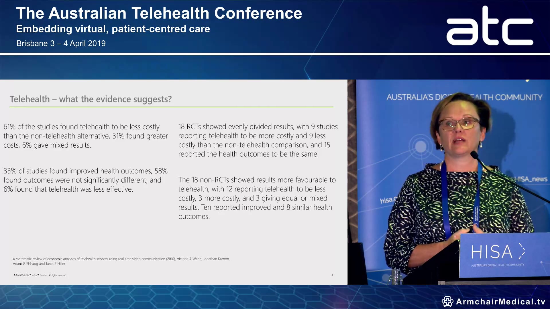 Changing the landscape of care System impacts and the value of telehealth and telemedicine in Australia Natasha Doherty Partner, Deloitte Access Economics