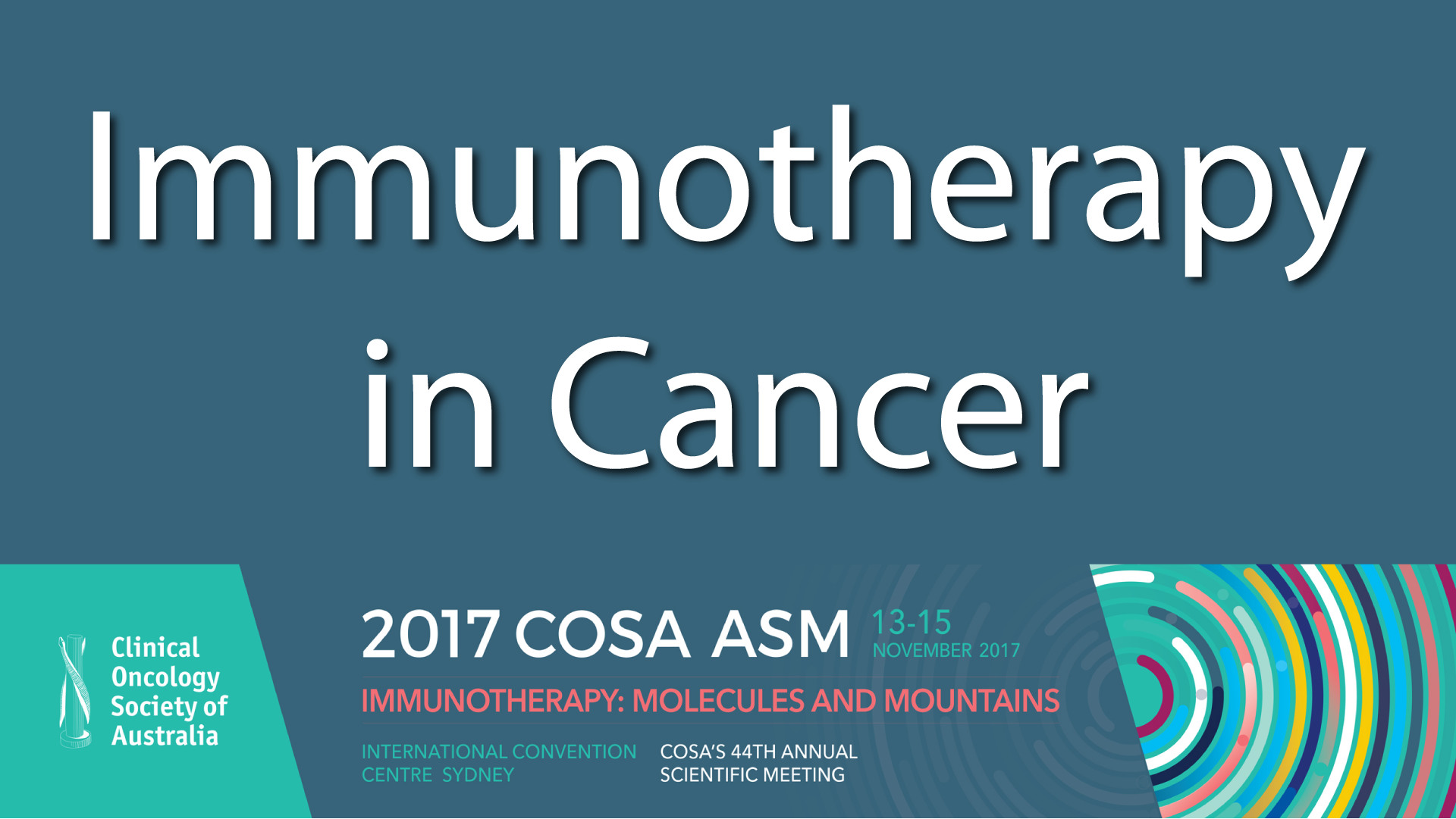 Immunotherapy in Cancer Clinical Oncology Society 2017