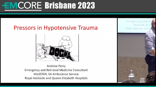 Pressors in Hypotensive Trauma Andrew Perry