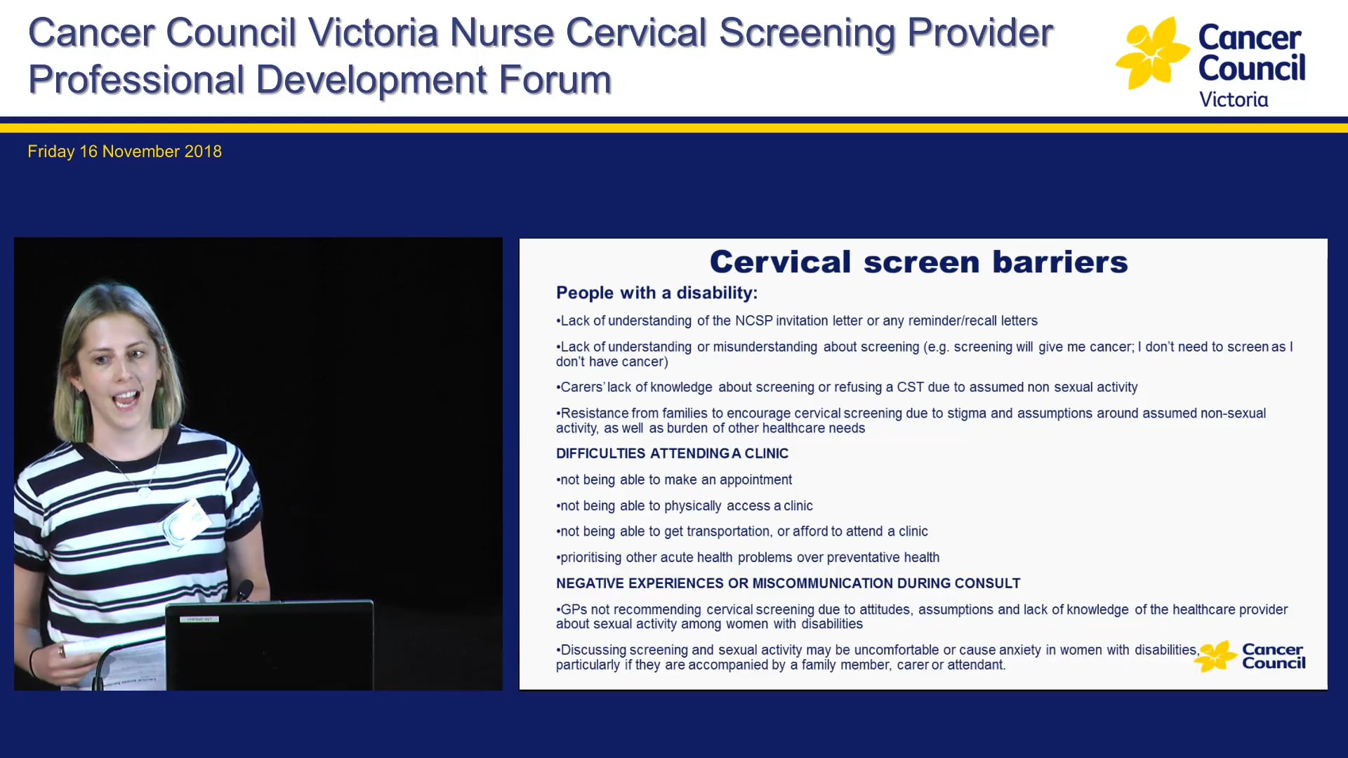 Unseen, unheard, unscreened Increasing access and participation in cancer screening for people with disabilities Judy Slape and Fran Lee
