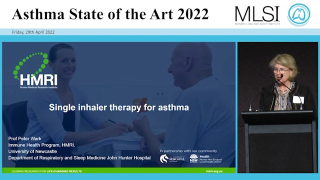 Single Inhaler Therapy for asthma Prof Peter Wark