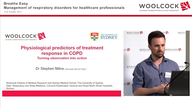 Physiological predictors of treatment response in COPD Dr Stephen Milne