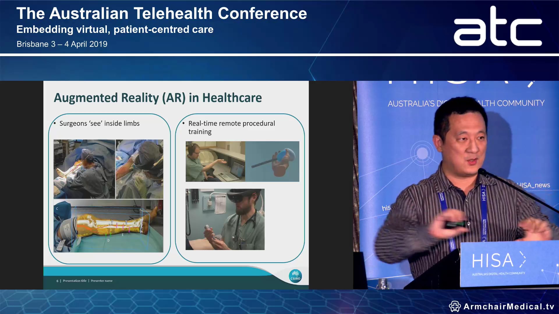 Immersive augmented reality (I Am Real) Remote clinical consultation Dr Qing Zhang Team Leader, Australian E-health Research Centre, CSIRO