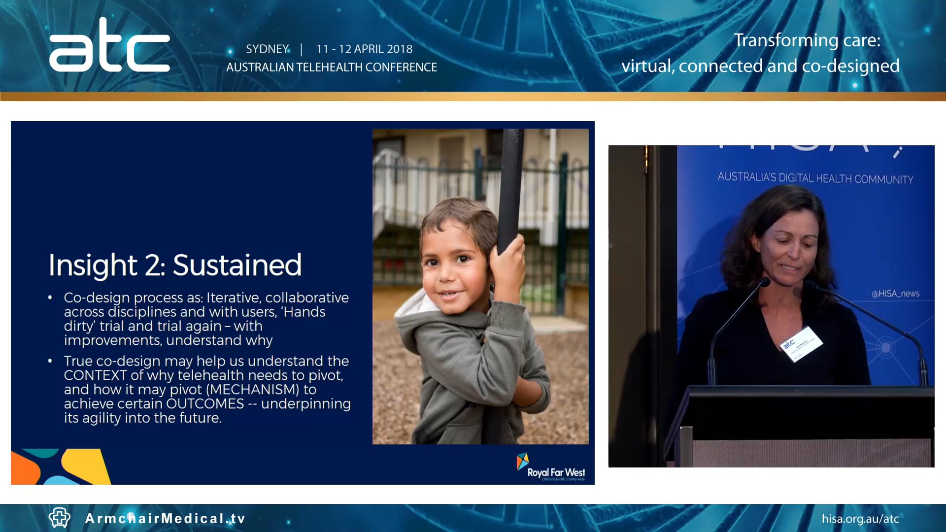 Royal Far West - Co-design, embedding telehealth to deliver extended care to children in rural Australia Alexandra Martiniuk, University of Sydney