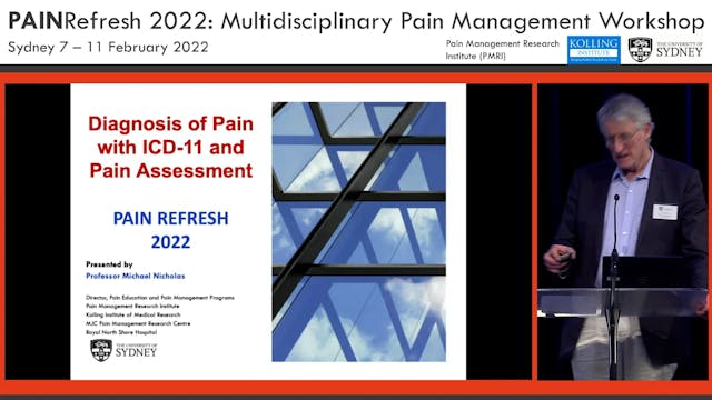 Monday - Assessment of Pain & ICD 11 ...