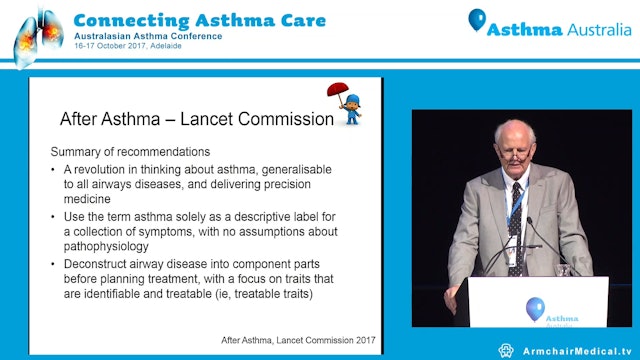 Diagnosing asthma across paediatric age range Prof Colin Robertson