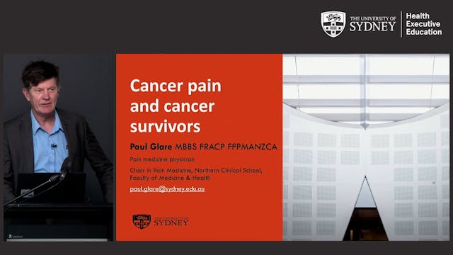 Cancer Pain and Cancer Survivors Prof...