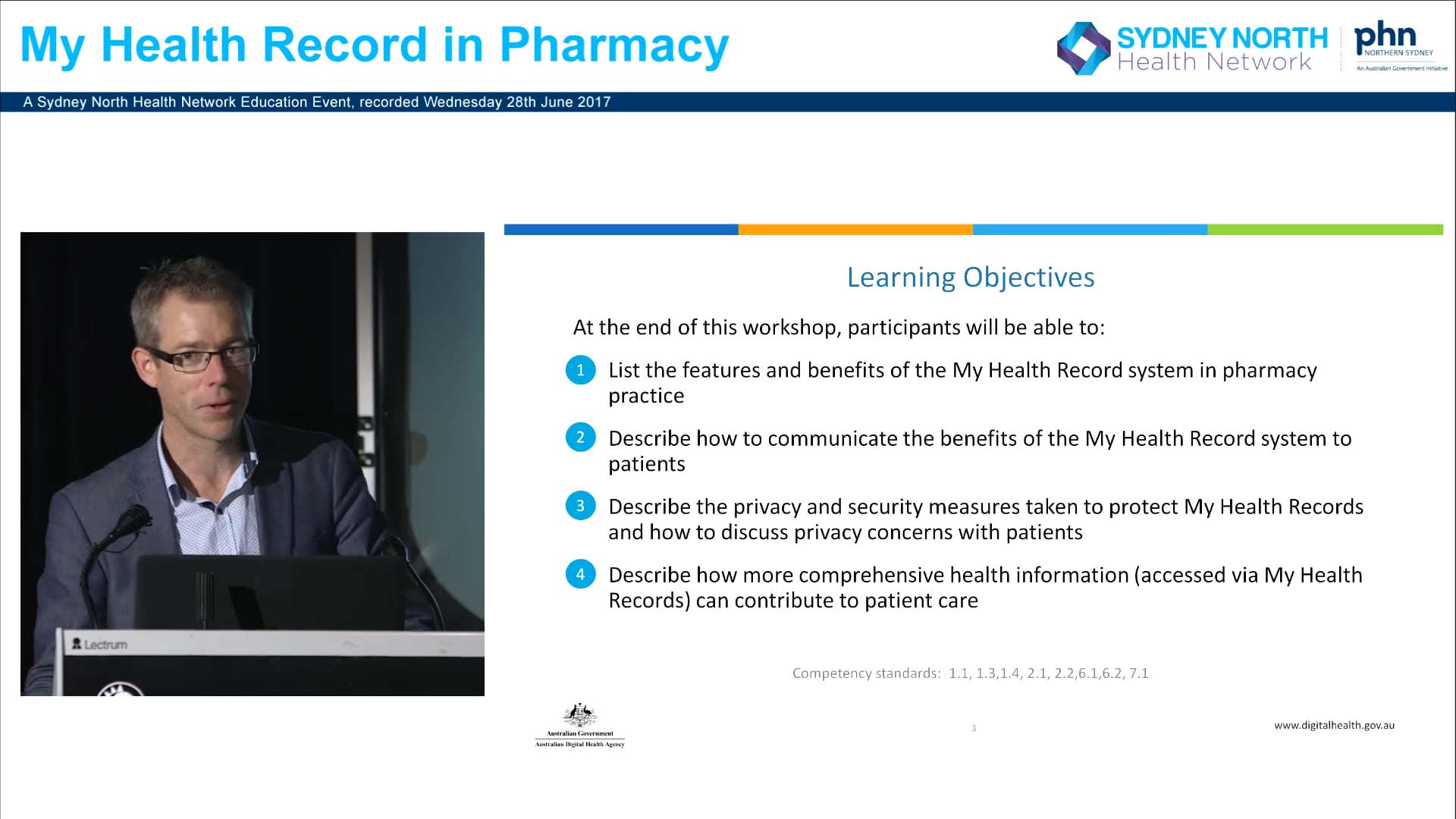 My Health Record in Pharmacy Shane Jackson, Clinical Reference Lead, Australian Digital Health Agency