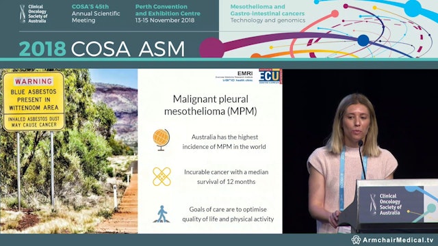 Malnutrition and sarcopenia in patients with malignant pleural mesothelioma - Emily Jeffery