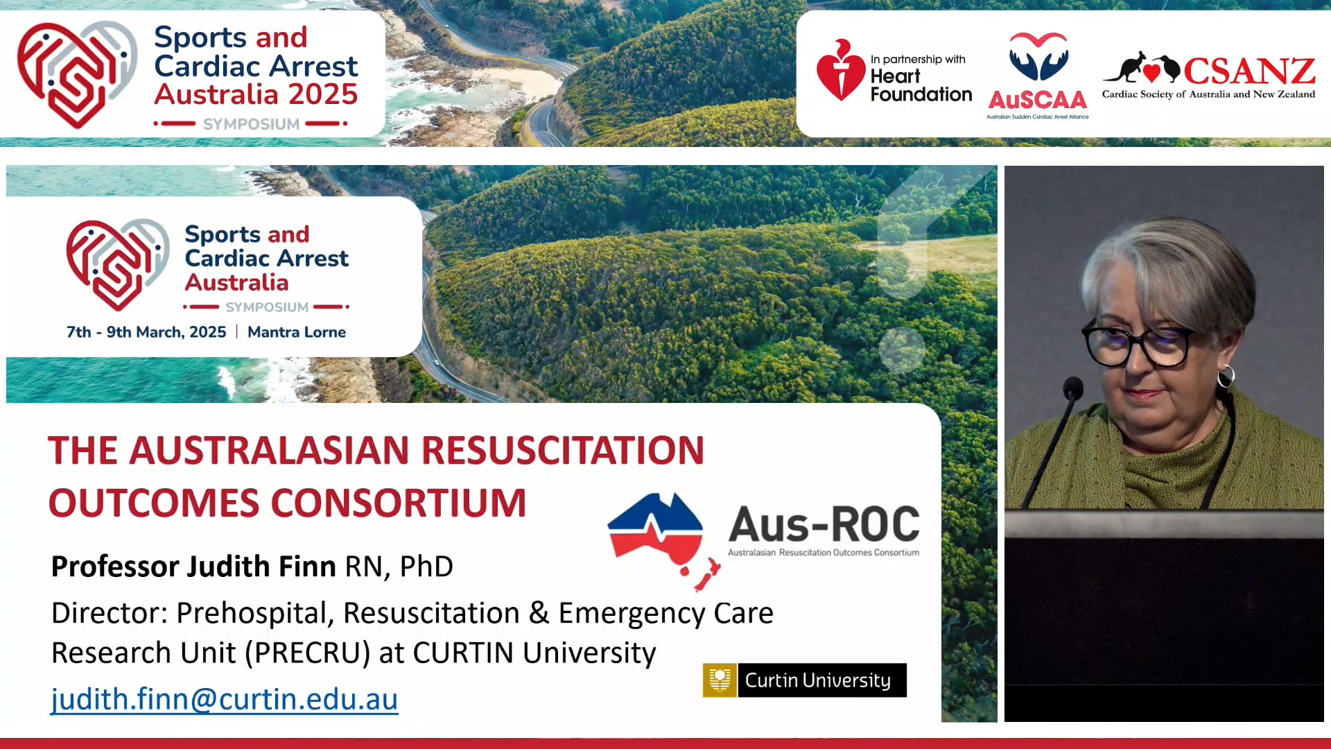 The Aus-ROC Epistry – aiming for excellent and uniform OHCA outcomes in Australia and New Zealand Prof Judith Finn