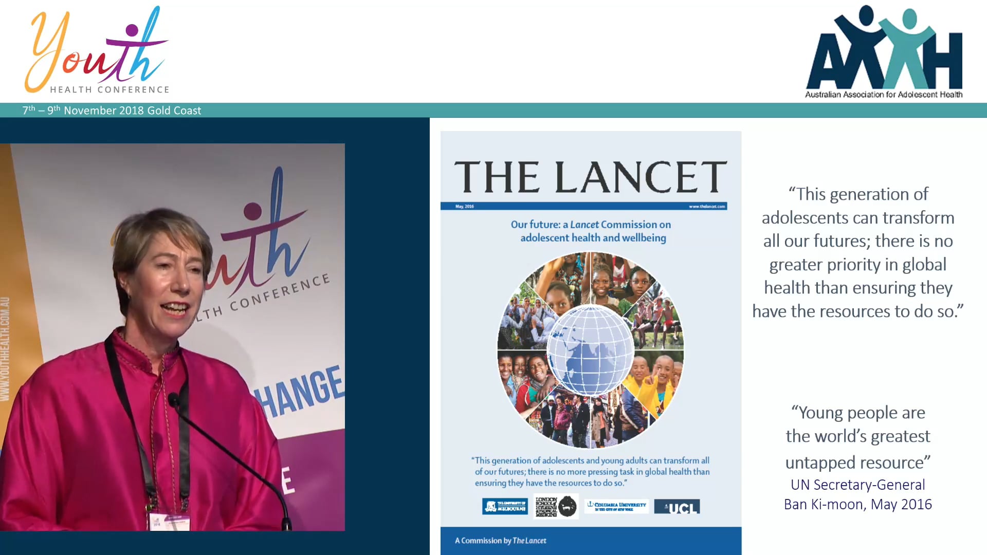 Global adolescent health equity undervalued and underinvested Professor Susan Sawyer, Centre for Adolescent Health - Royal Childrens Hospital