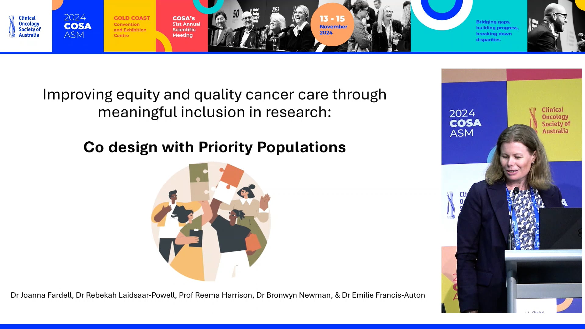 Improving equity and quality cancer care through meaningful inclusion in research Co-design with priority and under-served cancer populations Rebekah Laidsaar-Powell, Joanna Fardell, Reema Harrison, Bronwyn Newman