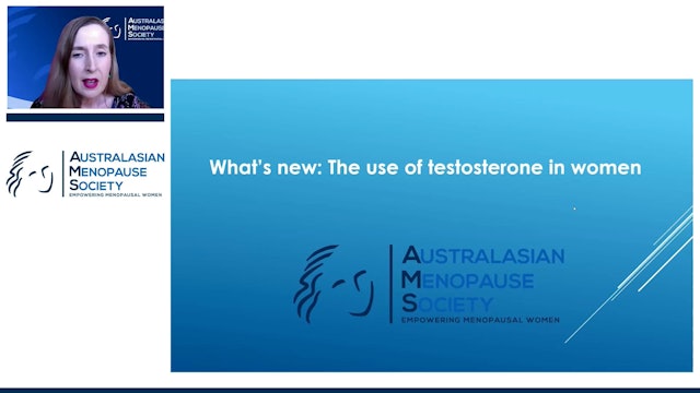 What's new The use of testosterone in women Prof Susan Davis