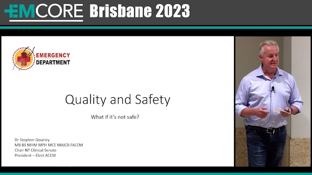 Quality and Safety Indicators Are they harmful Stephen Gourley