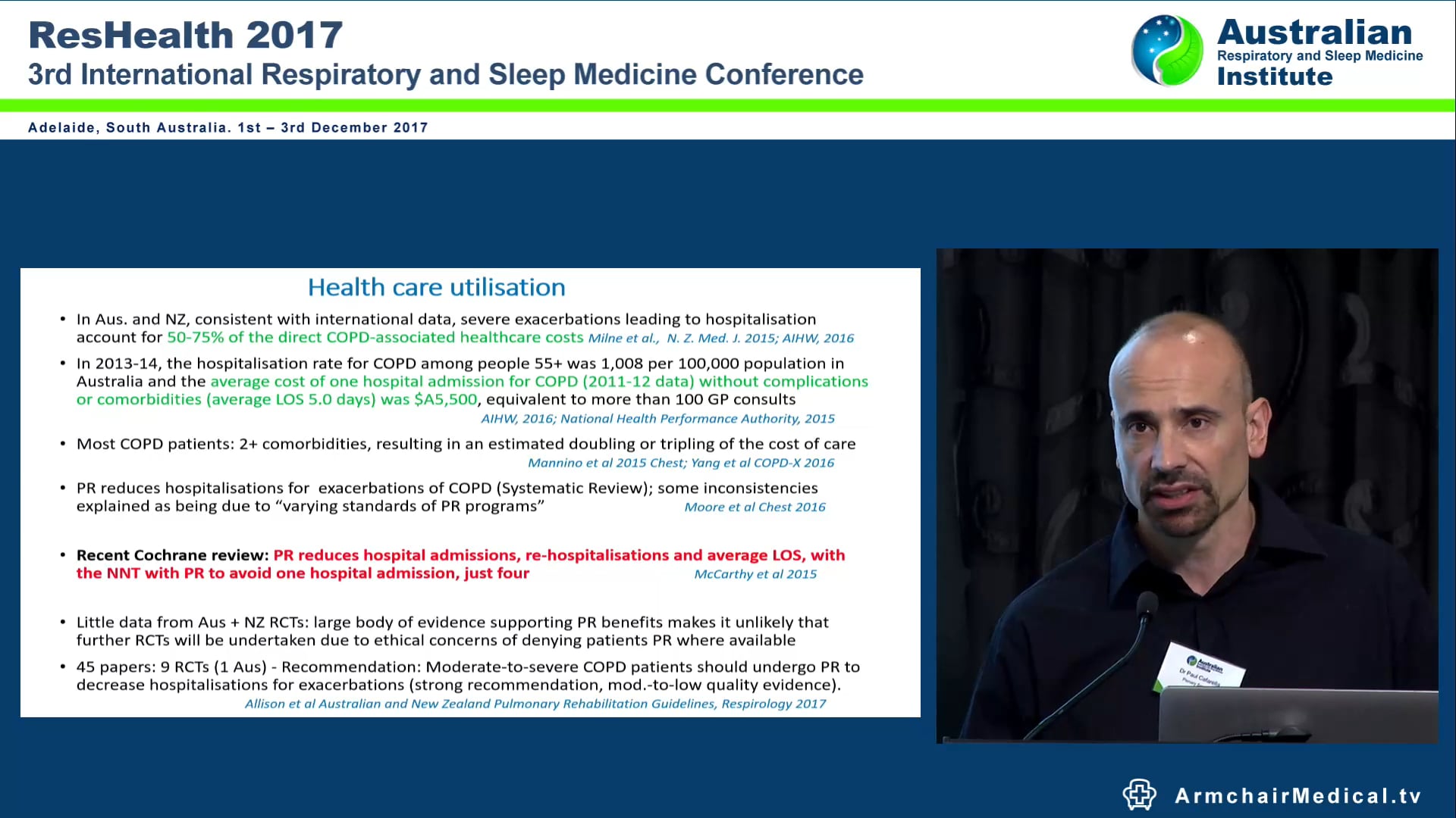 Non Pharmacological Therapies for COPD Including Pulmonary Rehabilitation Dr Paul Cafarella