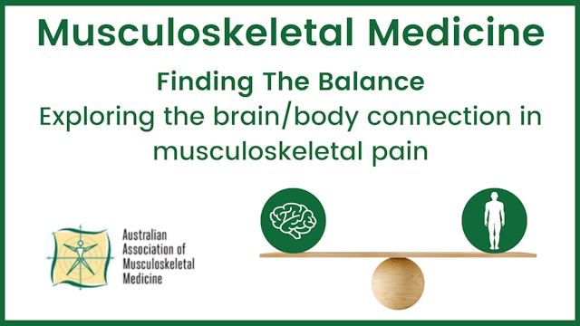 Musculoskeletal Medicine - Find The Balance