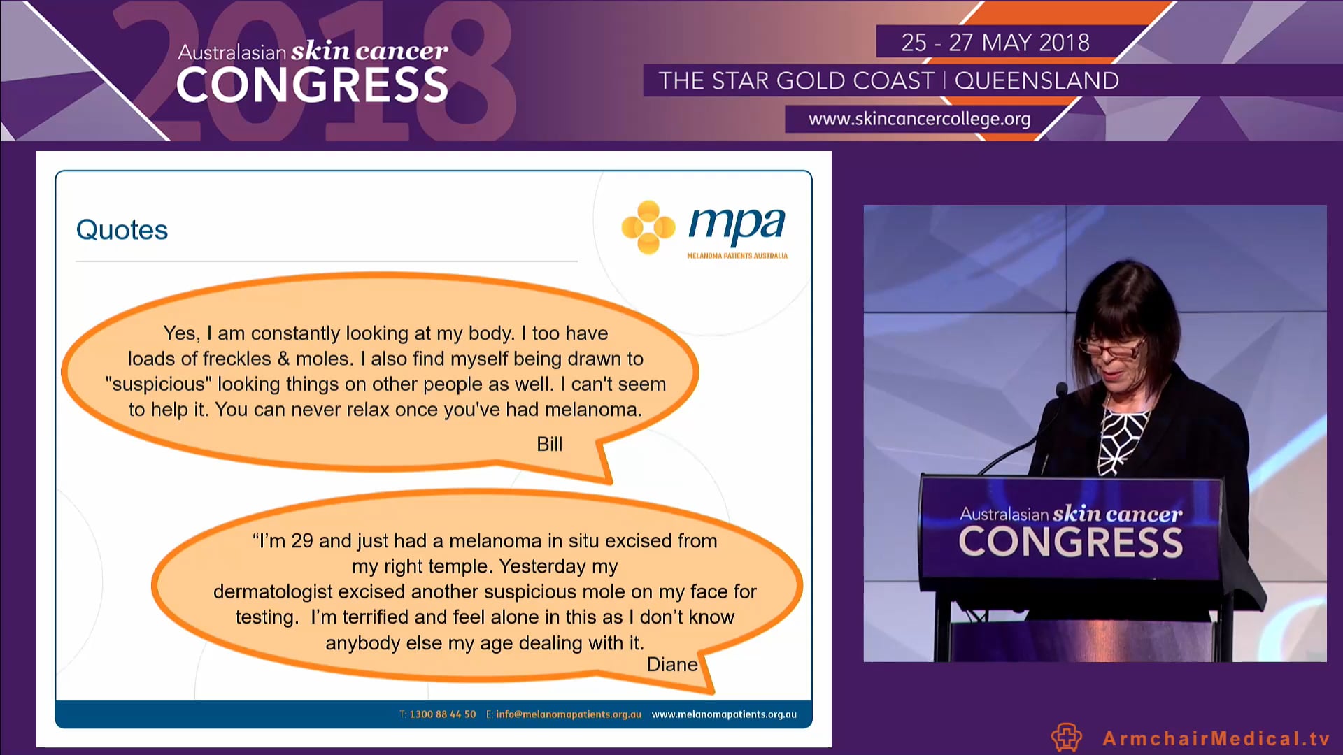 An early diagnosis doesn't necessarily mean less anxiety Ms Fiona Bennett