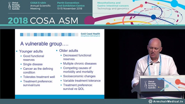 Anti-cancer therapy in the older patient - getting the dose right  - Michael Powell