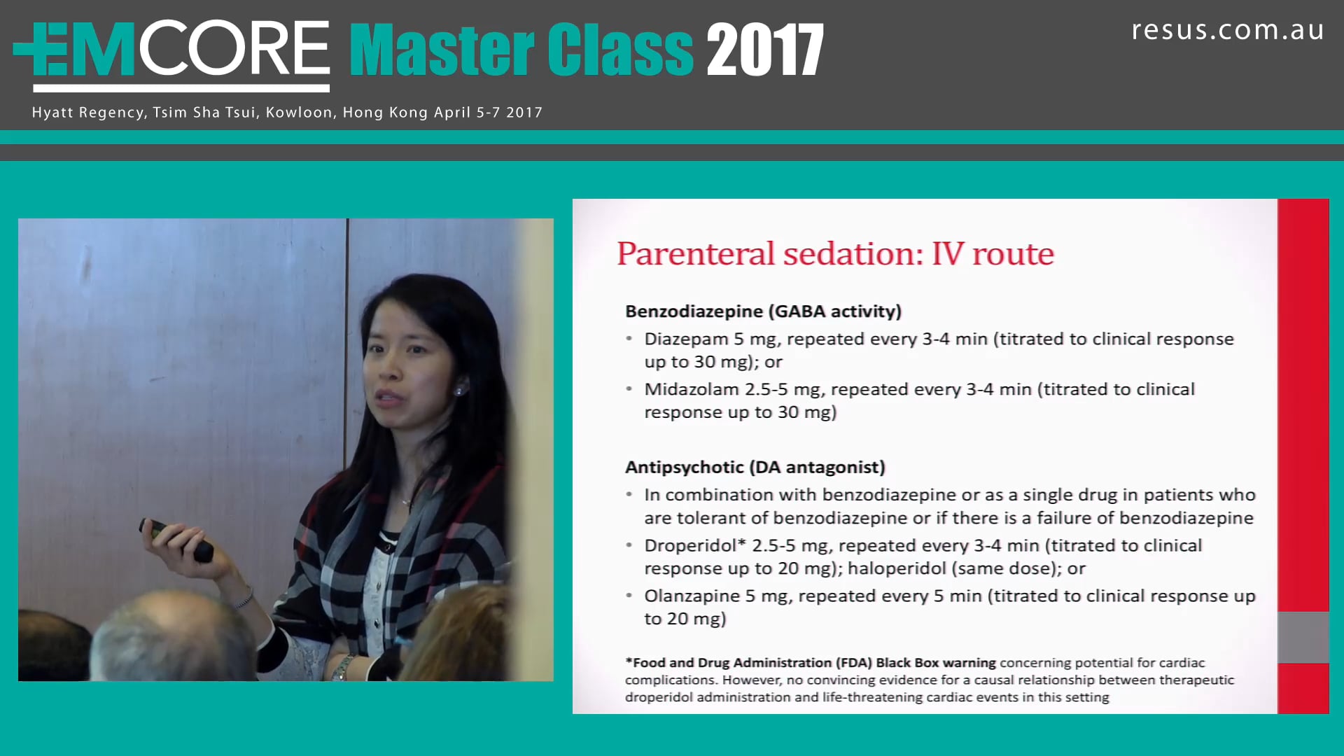The management of acute agitation in the emergency setting Dr Esther Chan