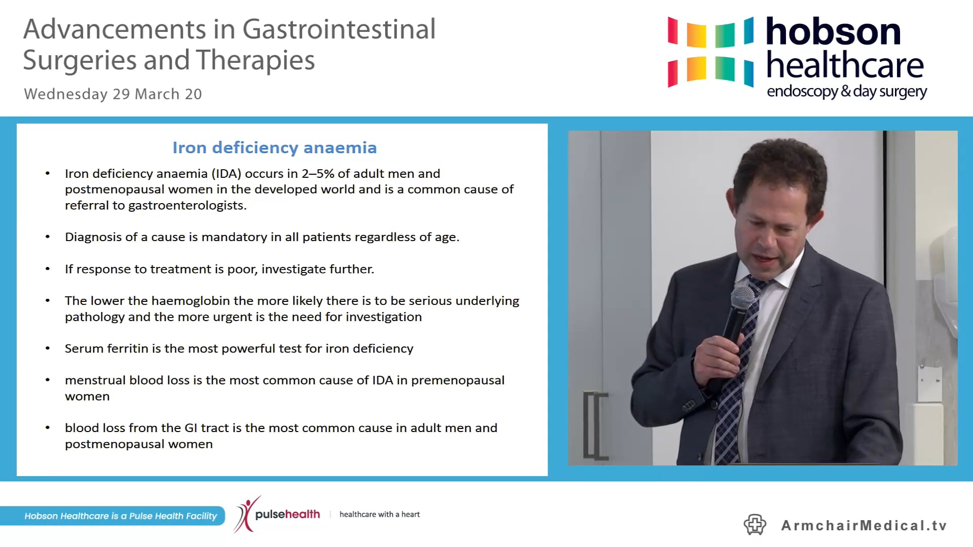 3 An update on the diagnosis and management of iron deficiency anaemia Dr Ashley Miller