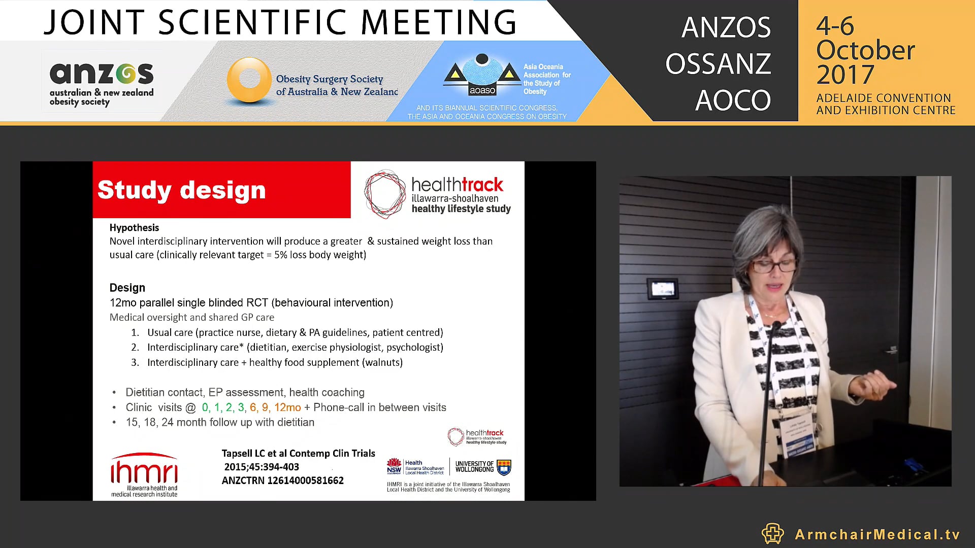 Individualised dietary advice achieves better early weight loss targets compared to general dietary advice results from the Healthtrack study - Linda C Tapsell