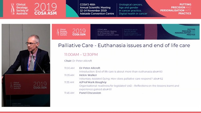 Palliative Care - Euthanasia issues and end of life care Peter Allcroft, Helen Walker, & Mark Boughey