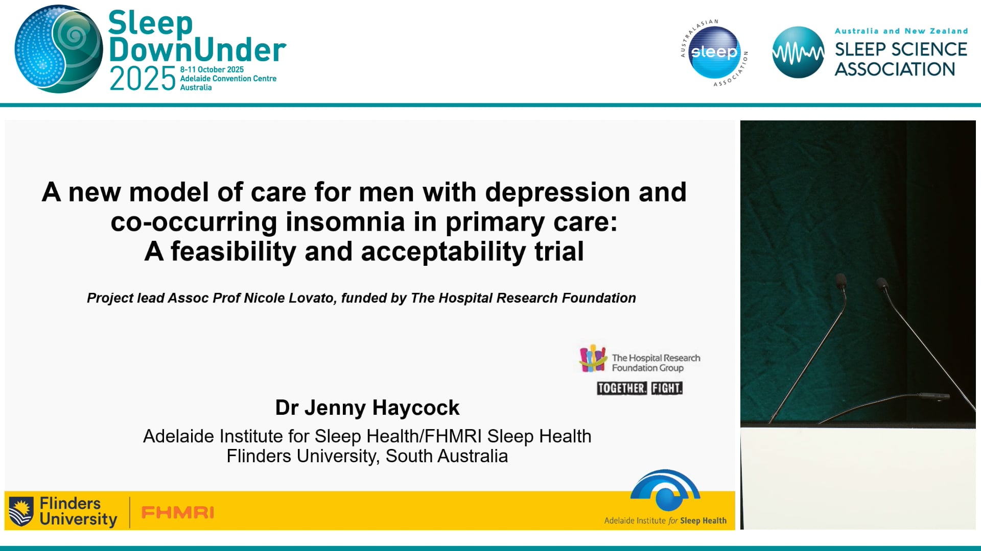 A new model of care to address mental health via insomnia treatment in primary care Dr Jenny Haycock