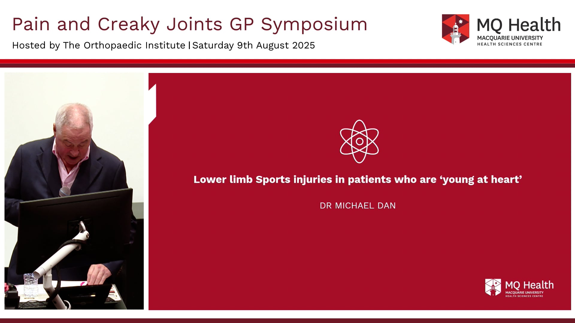 Lower limb Sports injuries in patients who are ‘young at heart’ Dr Michael Dan