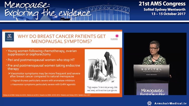 Managing menopause after breast cancer Prof Martha Hickey