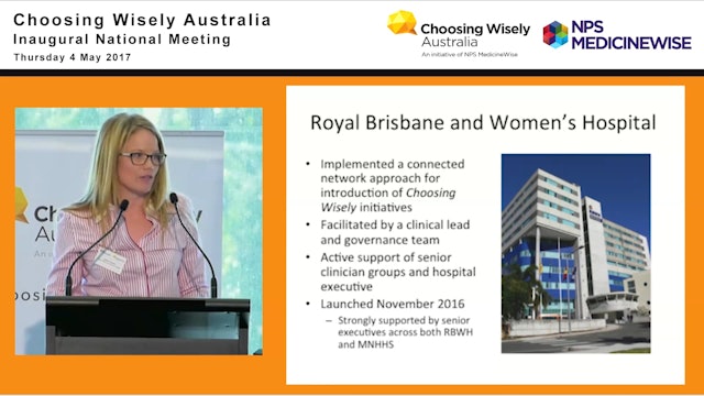 Are we choosing wisely? Jessica Toleman - Acting Director of Pharmacy and Clinical Lead  Coordinator - Choosing Wisely, Royal Brisbane and Women's Hospital