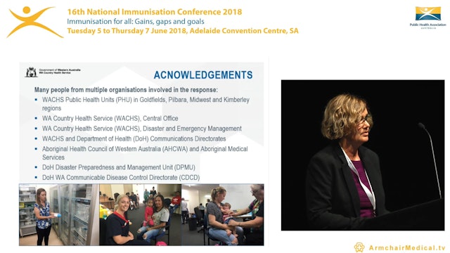 Management of a meningococcal ACWY vaccination program using an incident management system Robyn Gibbs