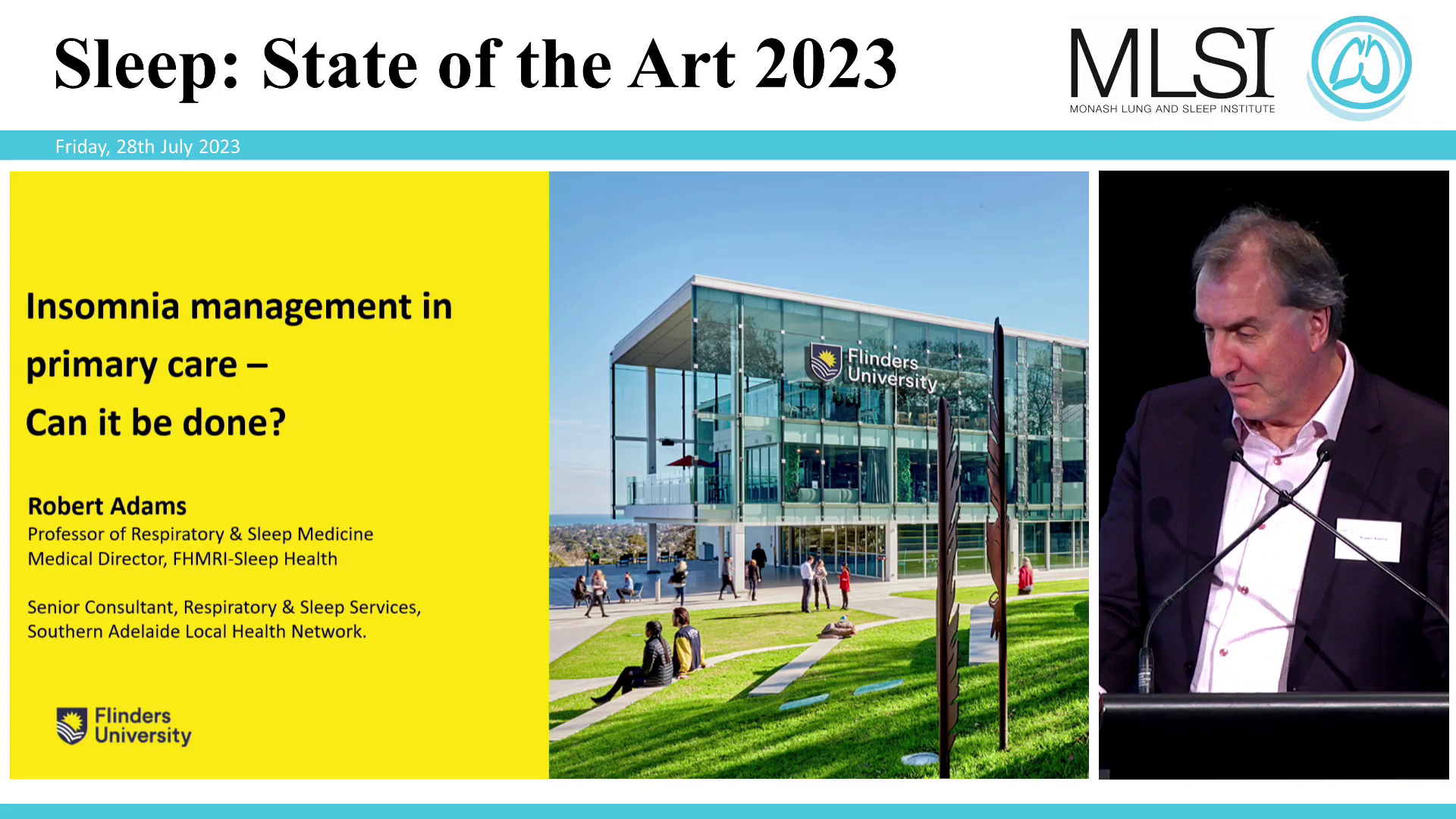 Insomnia management in primary care Can it be done Prof Robert Adams