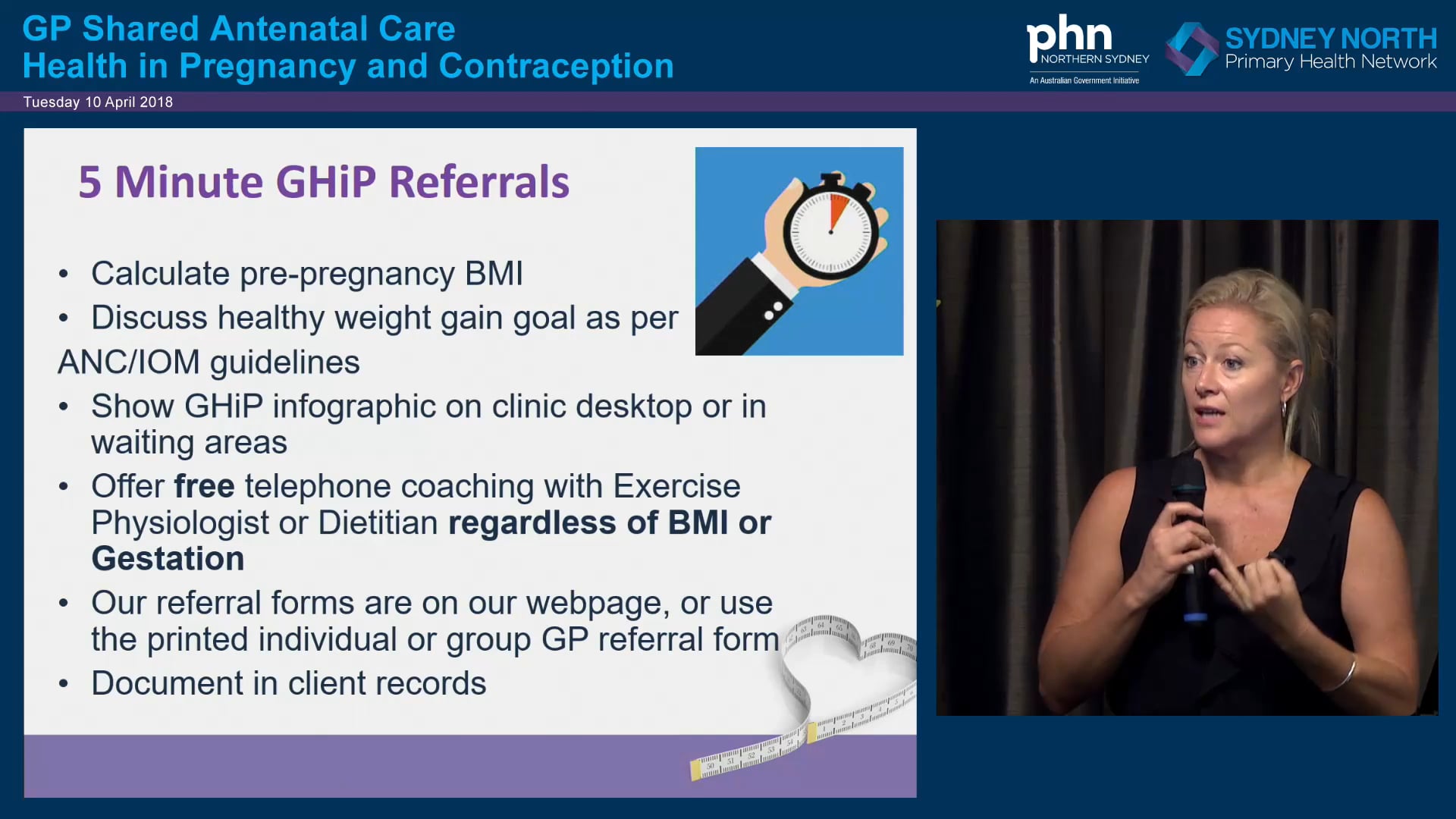 Get Healthy in Pregnancy - Healthy Gestational weight gain Justine Salisbury