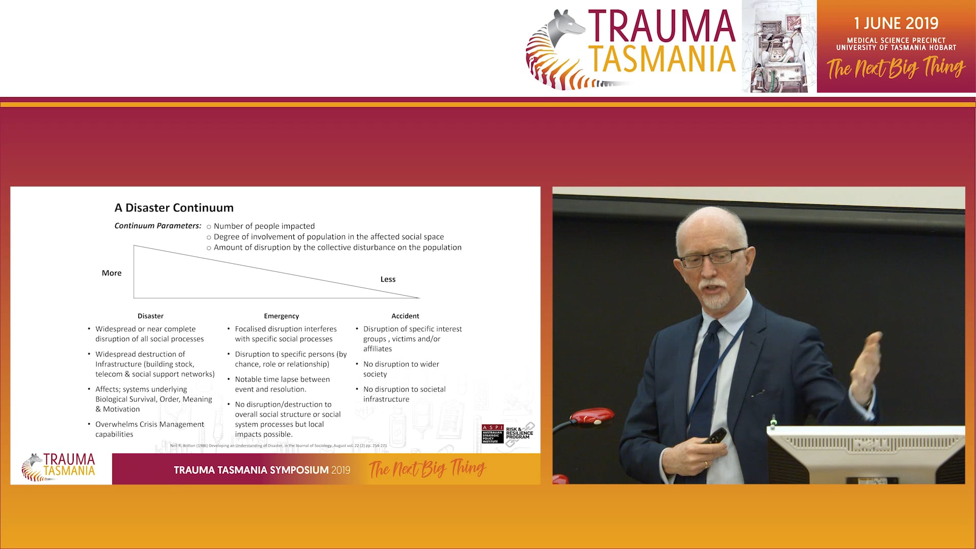 Disasters Working together to prepare and respond Are we ready Dr Paul Barnes