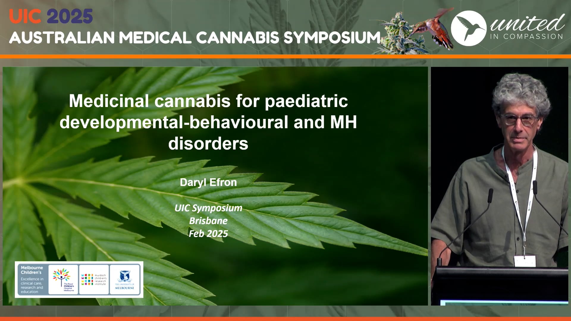 Medicinal Cannabis for Paediatric Development-behavioural MH Disorders Dr Daryl Efron